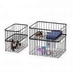 Household Storage Baskets Organizer Containers For Home Cabinet Pantry Closet Kitchen Fridge Fruit Makeup Metal Wire Basket for sale