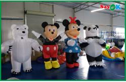 China Customized Inflatable Cartoon Characters Panda / Mouse Shaped For Amusement Park supplier