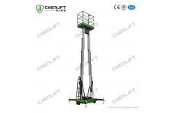 China Rigid 12m Height Hydraulic Lift Platform With Motorized Pulling Device supplier