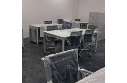China 1.2M Wooden White Single Computer Staff Table Workstation For Office supplier