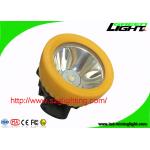 LED Rechargeable Coal Mining Lights , Yellow Miners Helmet Light For Underground Safety