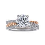 Jewelry Type Rings VVS Clarity HPHT Round Cut Lab Grown Diamond Wedding Band for sale