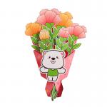 Mother's Day Gift Flower Bouquet, Greeting Card DIY Handmade Paper Material Kit. Hand - held Flower Bouquet for Kindergarten Children to Give to Their Mothers for sale