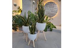 China Hand Carved Finishing Reinforced Clay Planter In Fiber Clay Customizable Design supplier