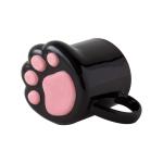 Custom Cute Dolomite Ceramic Animal Mug Cat Paw Shape For Coffee Drink for sale