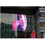 Waterproof Transparent Glass LED Display With Aluminium Alloy Enclosure Material for sale
