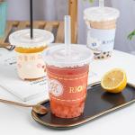 16oz 32oz Disposable Bubble Tea Cups For Juice Non Spill for sale