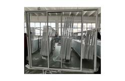 China Powder Coated Aluminum Double Glass Sliding Door With Screen For House supplier