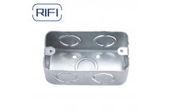 China Utility Rectangle Steel Electrical Junction Box With Raised Grounding Screw supplier