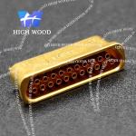 J30J SERIES Glass Sintered Gas Sealed Rectangular Electrical Connector , J30JM1-21ZKH2-Q2 for sale