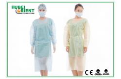 China Disposable Nonwoven Polypropylene Isolation Gown With Elastic Wrist supplier