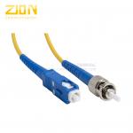 ST to SC Simplex Singlemode 9 / 125 μm Fiber Optic Patch Cord in Yellow PVC Jacket for sale