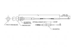 China Micro Adjust Hand Throttle Control Cable Assembly Wire Rope Output 565 - 557 Series supplier