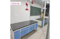 China Wood Chemistry Lab Bench in Standard Design with Number of Racks As Drawing supplier