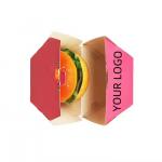 Customized Recyclable Kraft Burger Boxes Fast Food Containers for Eco-Conscious Branding Solutions for sale