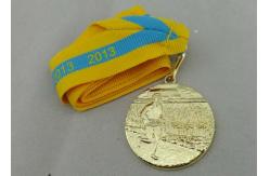 China Gold Plated Ribbon Medals 3D supplier