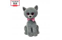 China 30CM Simulation Grey Cat Stuffed Animal Plush Toys Smooth Feel supplier