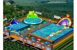 China Big Backyard Inflatable Water Park With Pool For Children 7 Years Old supplier