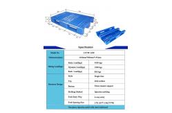 China Dark Blue HDPE Reversible Plastic Pallets 1200 X 800 Grid Surface supplier