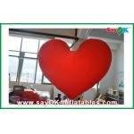 Event Red Inflatable Led Heart Lighting Decoration / Led inflatable Decoration for sale