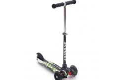China Three Wheels Foldable Kids Skate Kick Scooter With Lifting Rod PU Lighting Wheel supplier