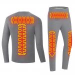 Long Sleeve T Shirts Heated Thermal Underwear Wireless Remote Control Battery Powered for sale