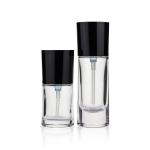 Round Liquid Foundation Bottles Clear 30ml Airless Pump Bottle for sale
