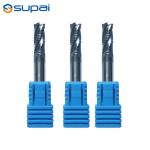 3 4 Flute Roughing End Mill Wood Cutting Tools For Steel Wood CNC for sale