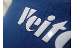 China 0.6mm Thickness Good Hand Feel Silicon Heat Transfer Labels Shinny White Surface supplier