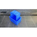Virgin Plastic Stacking Boxes Lids Option Transportation Storage Color Customizing for sale