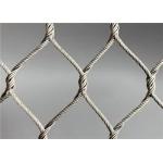 Knotted Type 1.5mm Rope Diameter SS304 Stainless Steel Wire Rope Net For Animal Fence for sale