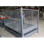 Stackable Lifting Stillage Pallet Storage Cage Solid Steel Base 1500kg for sale