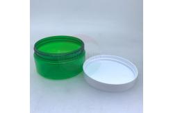 China Empty Plastic PET Jar With Green Body / Cream Jars Cosmetic Packaging supplier