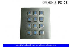China Illuminated Backlit Metal Keypad 3x4 Matrix for Low-lit / Dark Envirement supplier