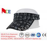 Rubberized Silk Printed Sun Visors , Mens Beach Visor Running Street Style for sale