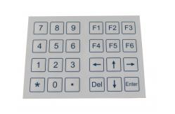 China 24 Keys Dust Proof Industrial Membrane Keypad With Dot Matrix supplier