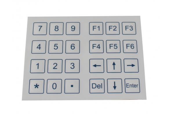 24 Keys Dust Proof Industrial Membrane Keypad With Dot Matrix