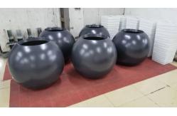 China Fiberglass Planter Box Round Shape With Matte Or Shiny Finished supplier