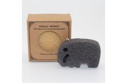 China Star 7.5cm Konjac Charcoal Exfoliating Sponge For Deep Pore Cleansing supplier