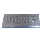Kiosk industrial metal keyboard with trackball for public system weather - proof