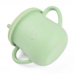 Customizable Silicone Sippy Cup For 6 Month Old Pink And Green