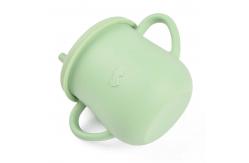 China Customizable Silicone Sippy Cup For 6 Month Old Pink And Green supplier