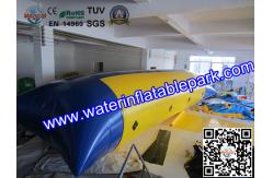 China Blue And Yellow  Inflatable Water Blob , Inflatable Water Jumping Pillow supplier