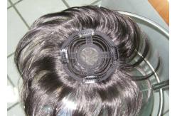 China Customized Gray Swiss Lace Top Closure Toupee , Chinese Human Hair Toupee supplier