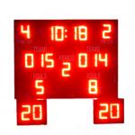Indoor Outdoor LED Basketball Scoreboard , Basketball Countdown Timer Waterproof for sale