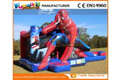 China Black and white Inflatable Bouncer Slide / spiderman bouncy jumping castles supplier