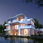 Prefabricated Two Bedroom Container House , Light Steel Contemporary Prefab Homes for sale