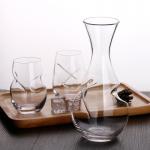 High Purity Borosilicate Glass Decanter , Mouth Blown Single Glass Decanter