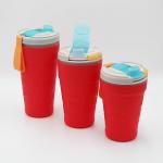 Customized Plastic Creative Flip Lid Water Bottles Outdoor Travel Mug for sale
