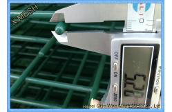 China Green Powder Coated Wire Mesh Fence Panels Perimeter Coated Welded Wire Fence Steel supplier